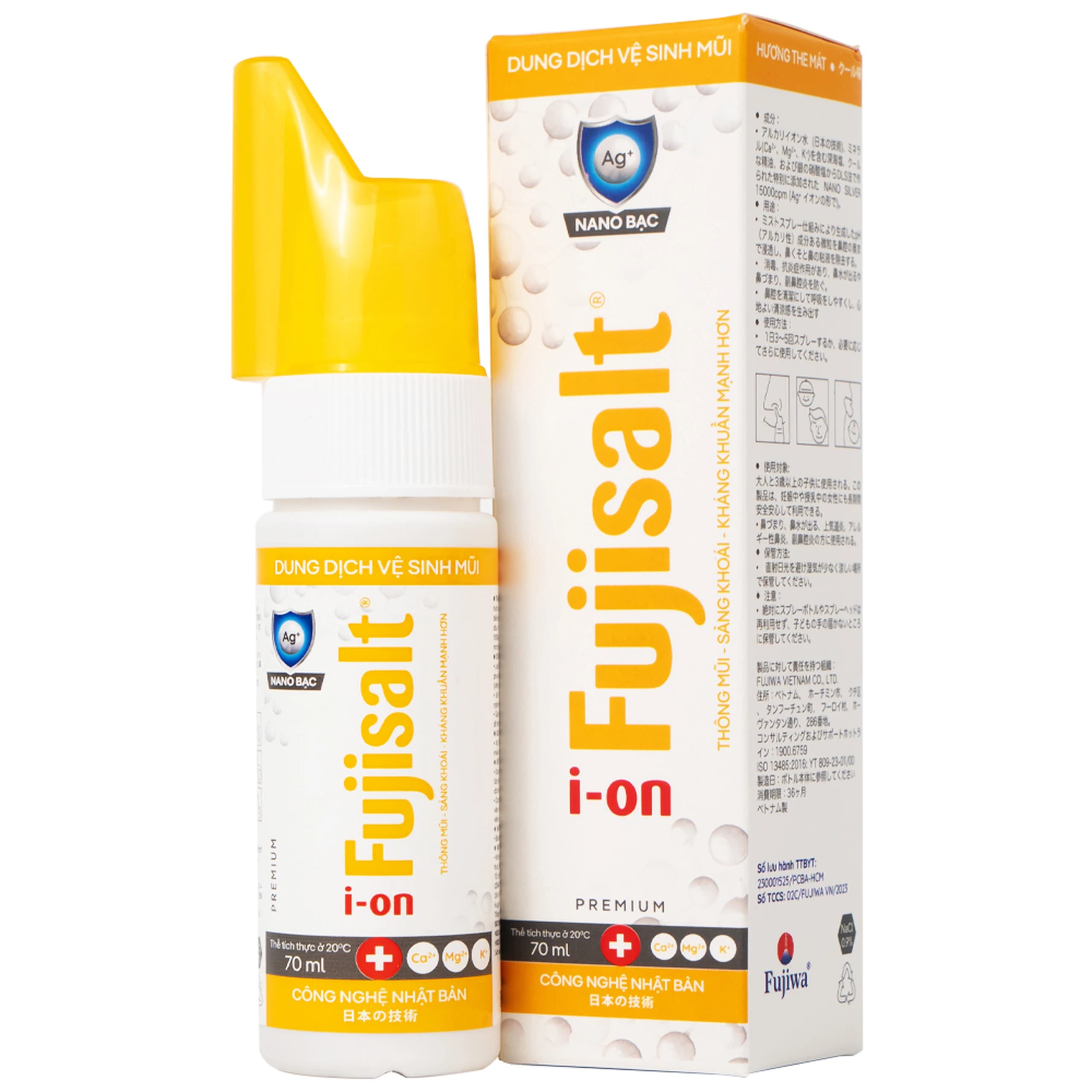 Dung dịch xịt mũi nano bạc ion Fujisalt 70ml