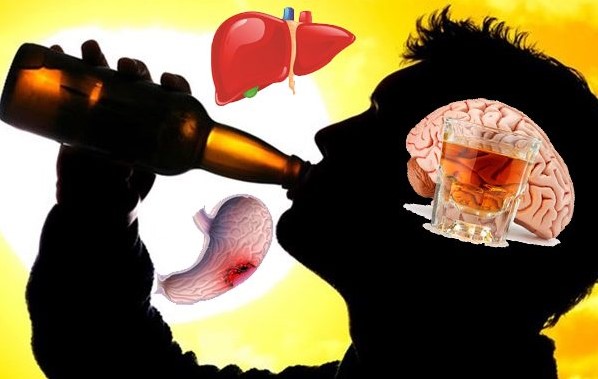 Dangerous effects of alcohol and scary diseases